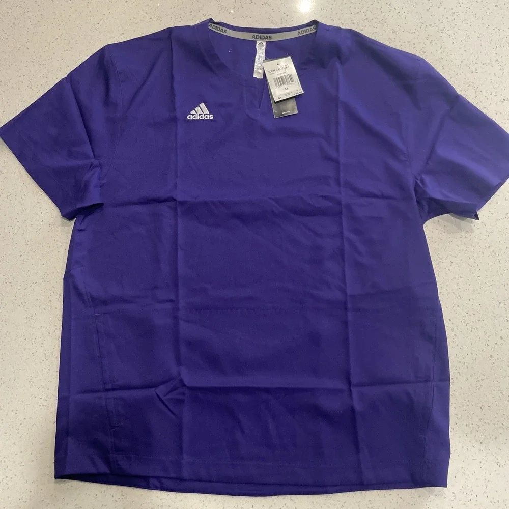 Adidas M Men's Icon Short Sleeve Cage Jacket Perforated HF6160 Purple NWT